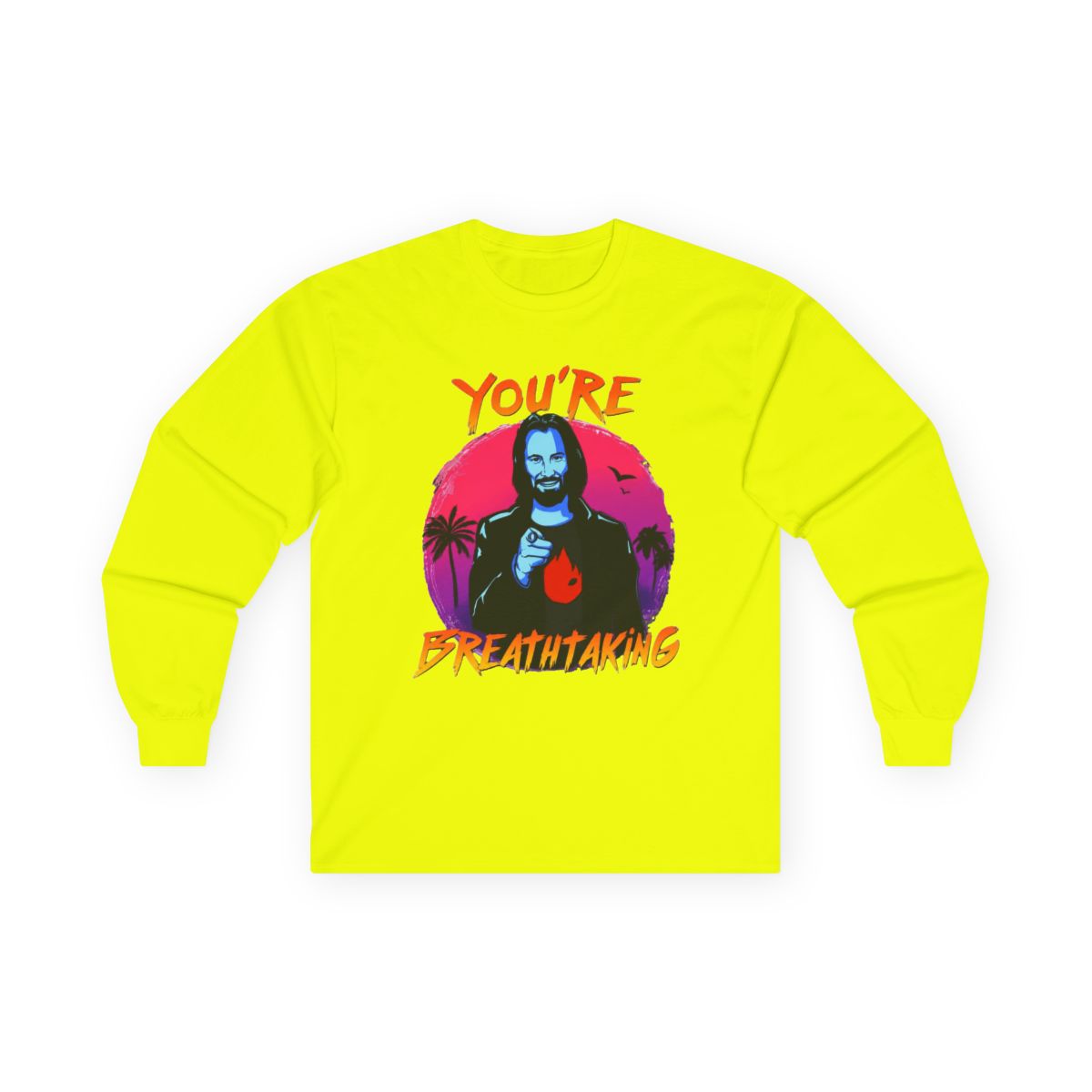 Keanu Reeves You're Breathtaking T-Shirt, Long Sleeve, long sleeve, and - alternate angle 5, merchandise