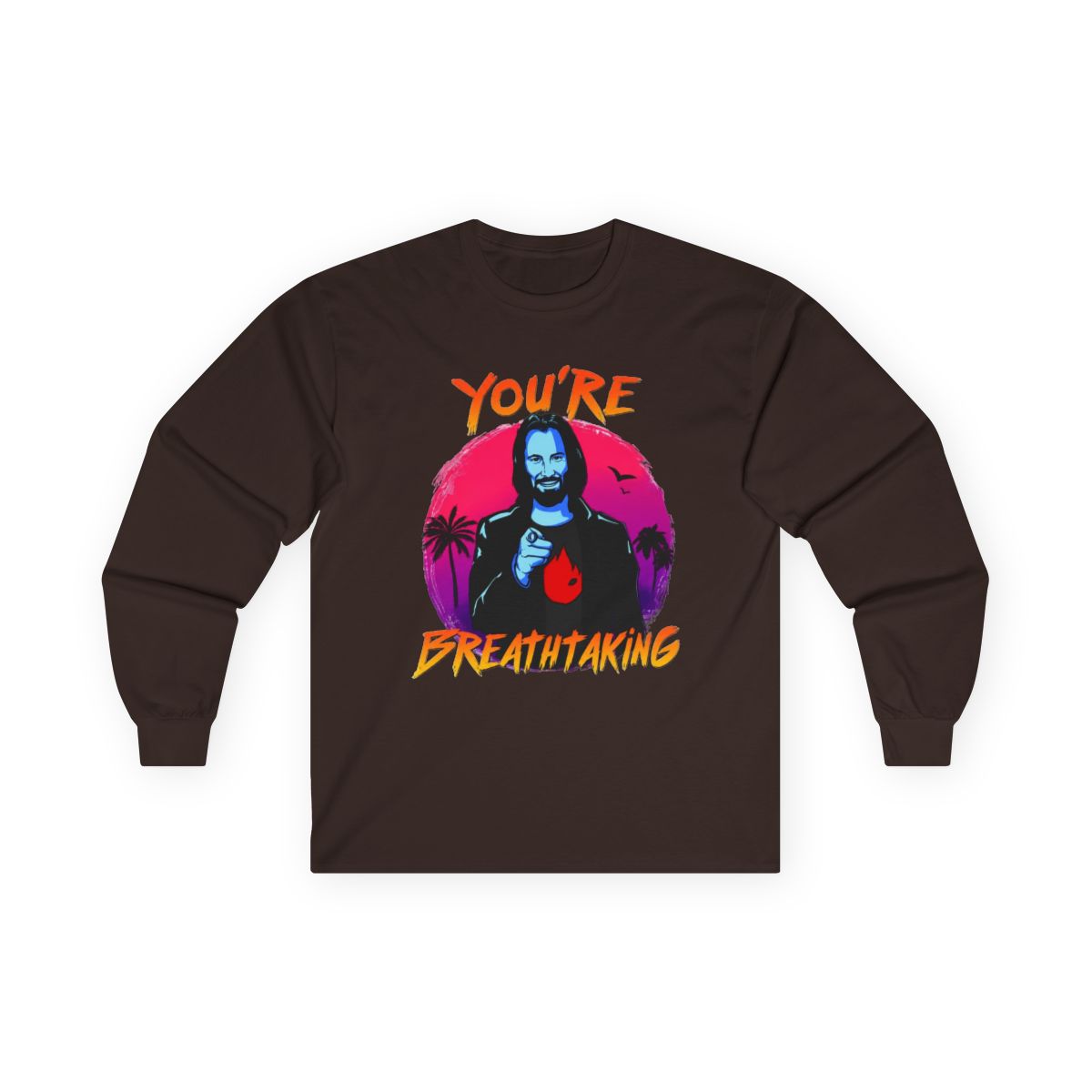 Keanu Reeves You're Breathtaking T-Shirt, Long Sleeve, long sleeve, and - alternate angle 4, merchandise
