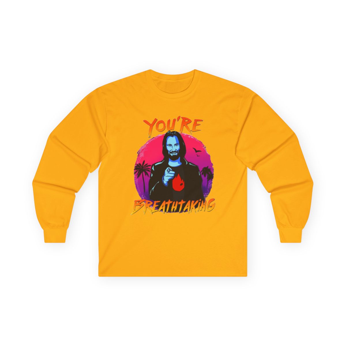 Keanu Reeves You're Breathtaking T-Shirt, Long Sleeve, long sleeve, and - alternate angle 2, merchandise